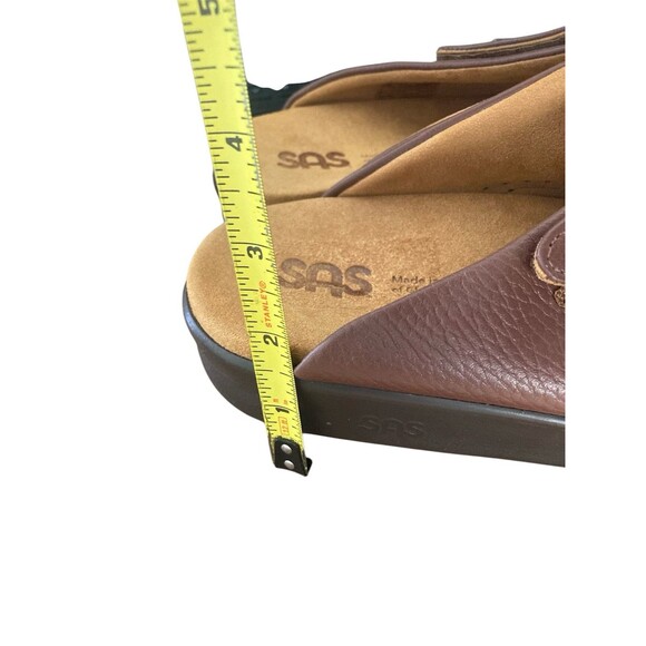 SAS Tripad Cozy Slide Leather Sandal Women 11W Brown Unisex Adjustable Comfort - Picture 5 of 10